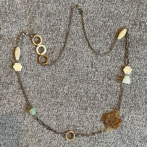 Elegant Silver Multi Gemstone Necklace